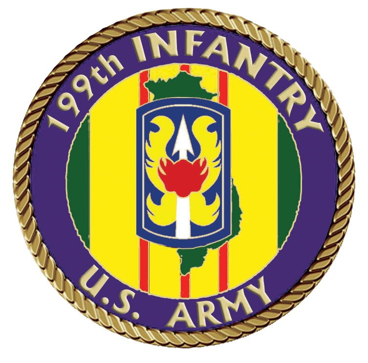 A picture of the 1 9 9 th infantry u. S. Army insignia.
