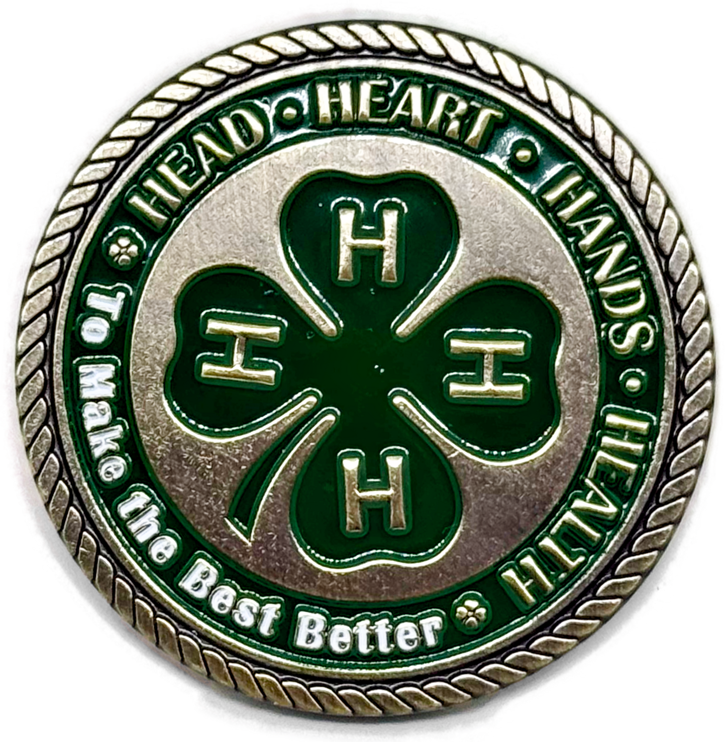 4H - 3D Heavy Bronze Medallion