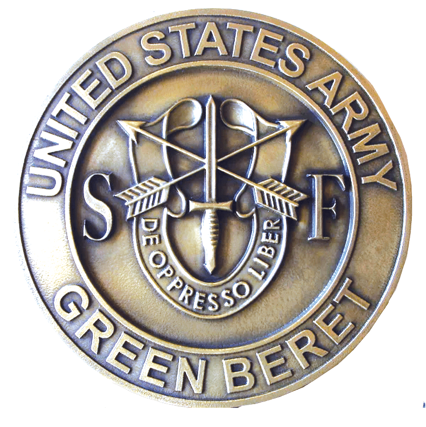 United States Army Green Beret insignia.