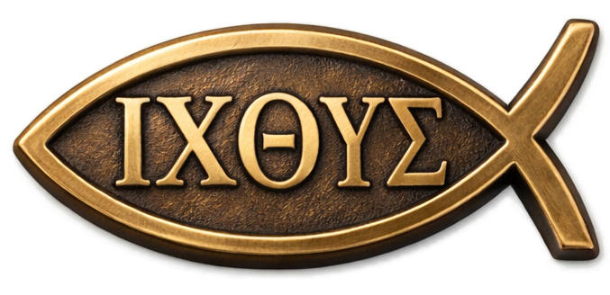 Ichthys Christian Fish Medallion Greek - Ready To Mint