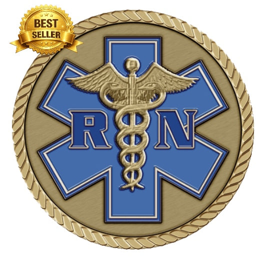 Nurse RN - 3D Bronze Medallion