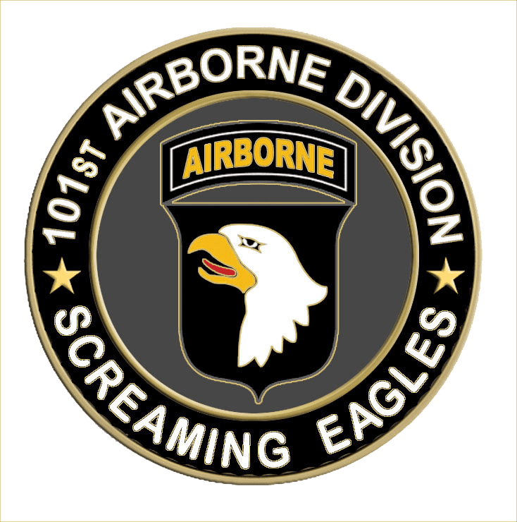 101st Airborne Screaming Eagles - 3D Bronze Medallion -Availability Limited 2"