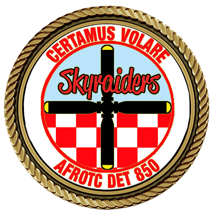 Skyriders emblem from AFROTC Detachment 850.