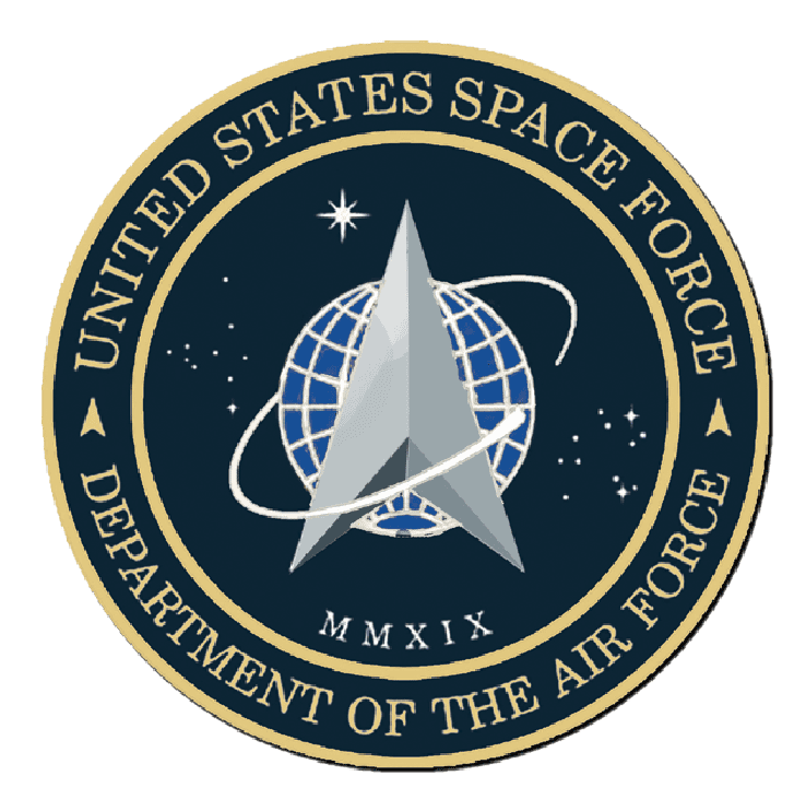 United States Space Force emblem with globe.
