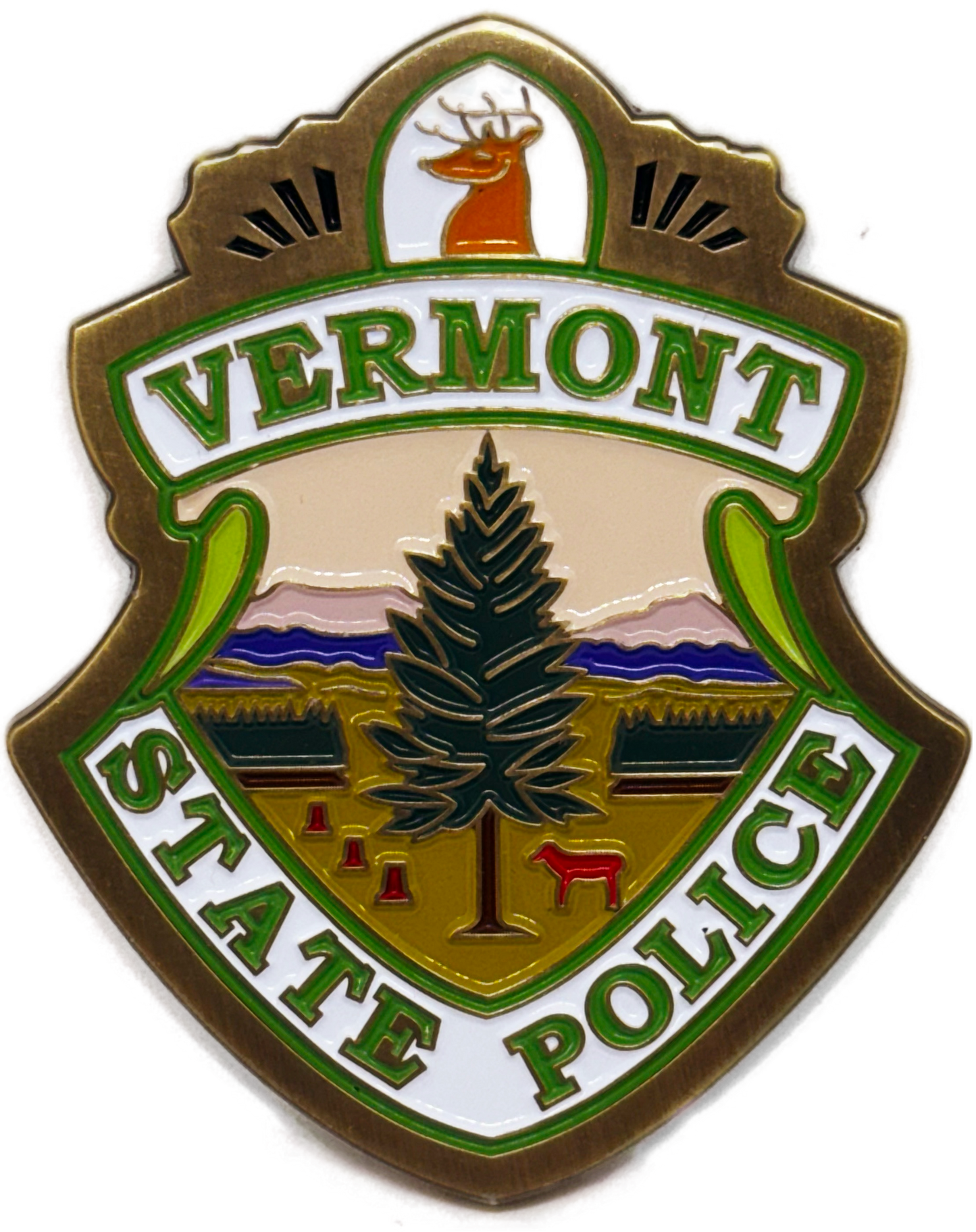 Vermont State Police - 3D Heavy Bronze Medallion