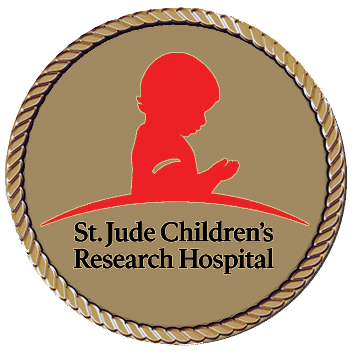 St. Jude Children's Research Hospital logo.