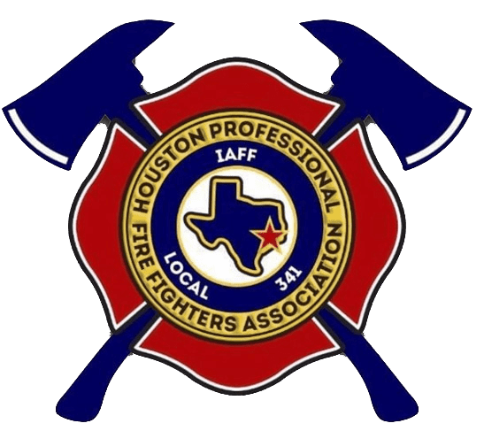 A picture of the houston professional fire fighters association logo.