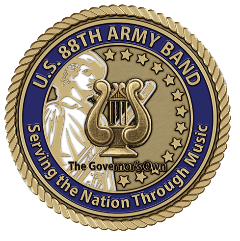 A picture of the us army band logo.