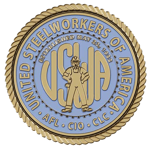 United Steelworkers of America emblem.