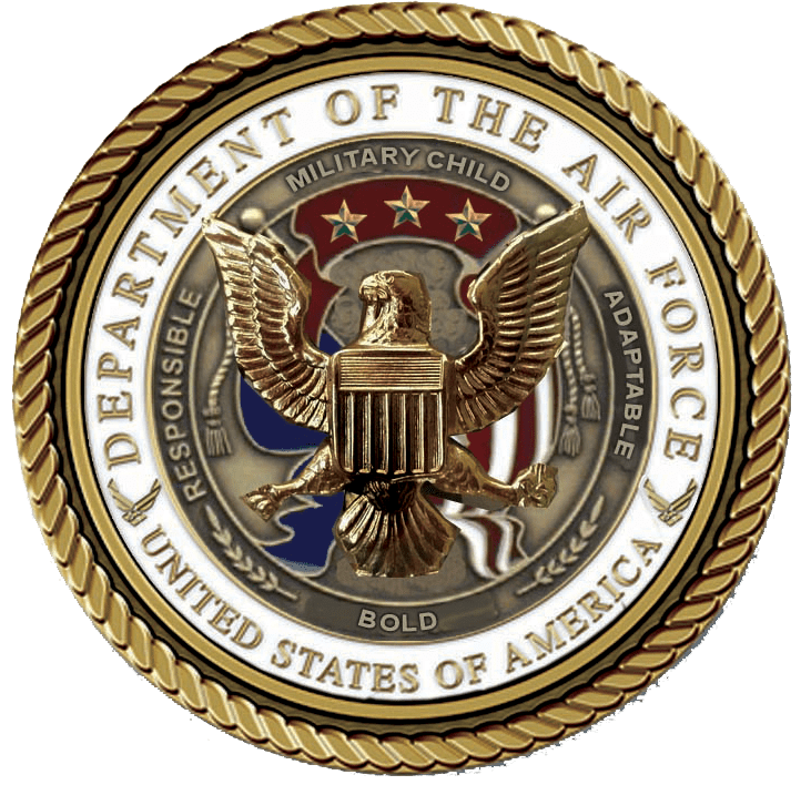 A picture of the department of the air force seal.
