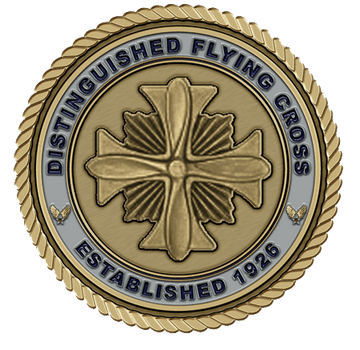 A gold and silver cross emblem on a green background