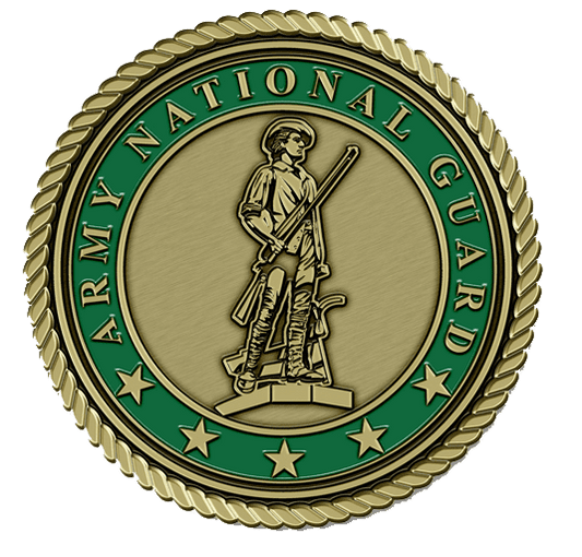 A picture of the army national guard logo.