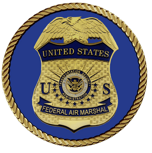 A picture of the united states federal air marshal badge.