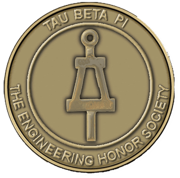 Tau Beta Pi engineering honor society medal.