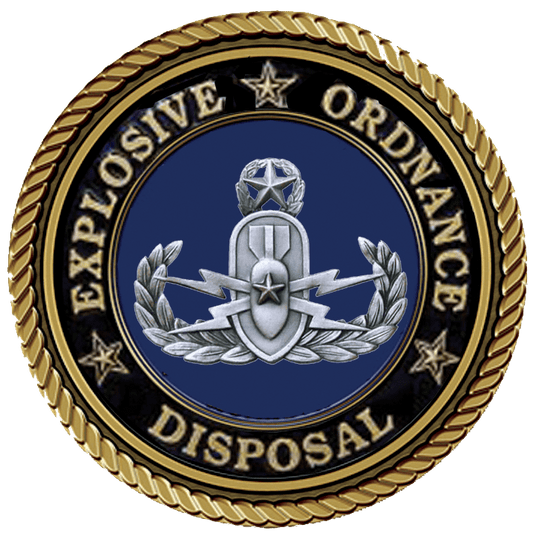 A picture of the explosive ordnance disposal logo.
