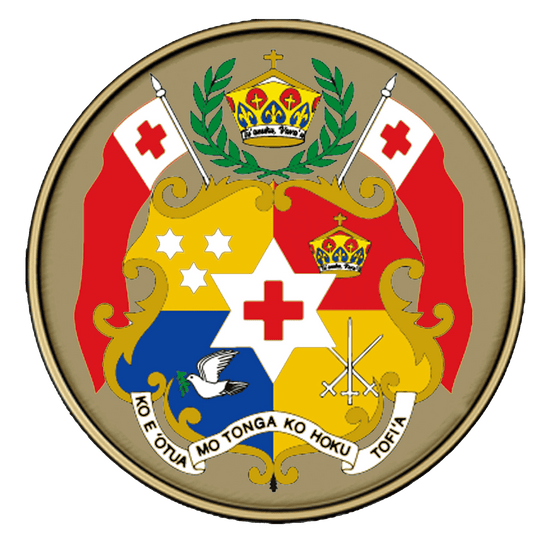 A picture of the coat of arms of tonga.
