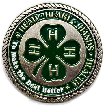 4H - 3D Heavy Bronze Medallion