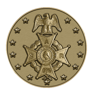 Bronze medal with an eagle and star design on a white background
