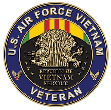 A picture of the us air force vietnam veteran medallion.