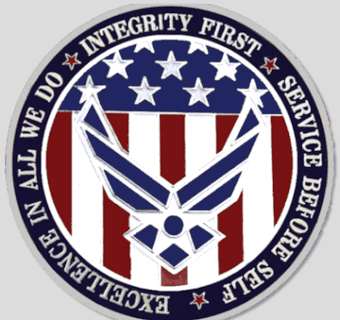 Air Force Motto "Excellence in All We Do" - 3D Bronze Medallion -Availability Limited in 3"