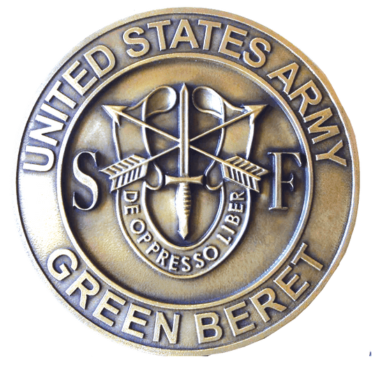 United States Army Green Beret insignia.