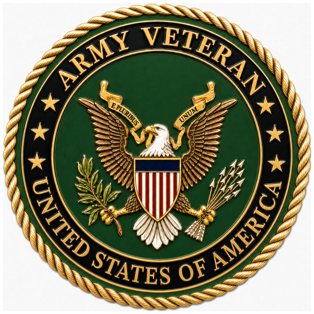 Army Crest TRADITIONAL - 3D Bronze Medallion Popular Version
