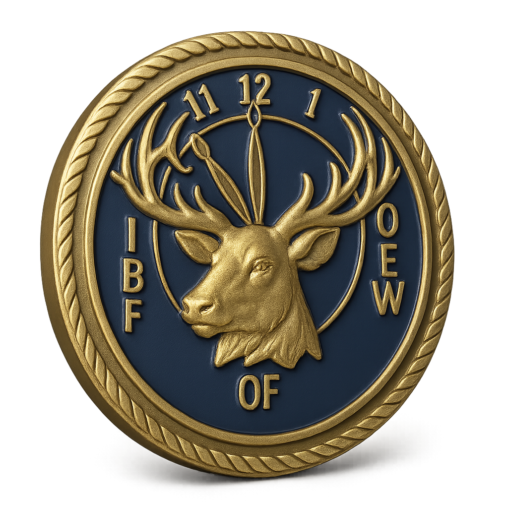 Elks Lodge V2 with IBF of OEW - 3D Bronze Medallion
