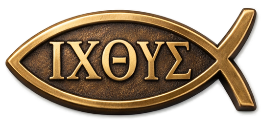 Ichthys Christian Fish Medallion Greek - Ready To Mint