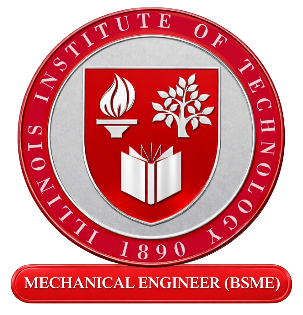 Illinois Institute of Technology Mechanical Engineer Medallion – IIT BSME 3D Medallion