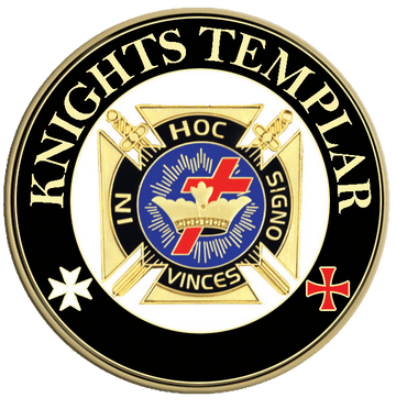 Knights Templar emblem with decorative elements.