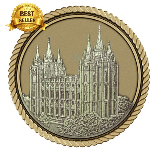 LDS Salt Lake City Temple - 3D Bronze Medallion