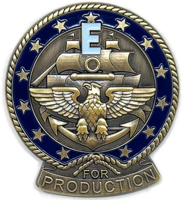 Naval "E" Award for Production - 3D Heavy Bronze Medallion