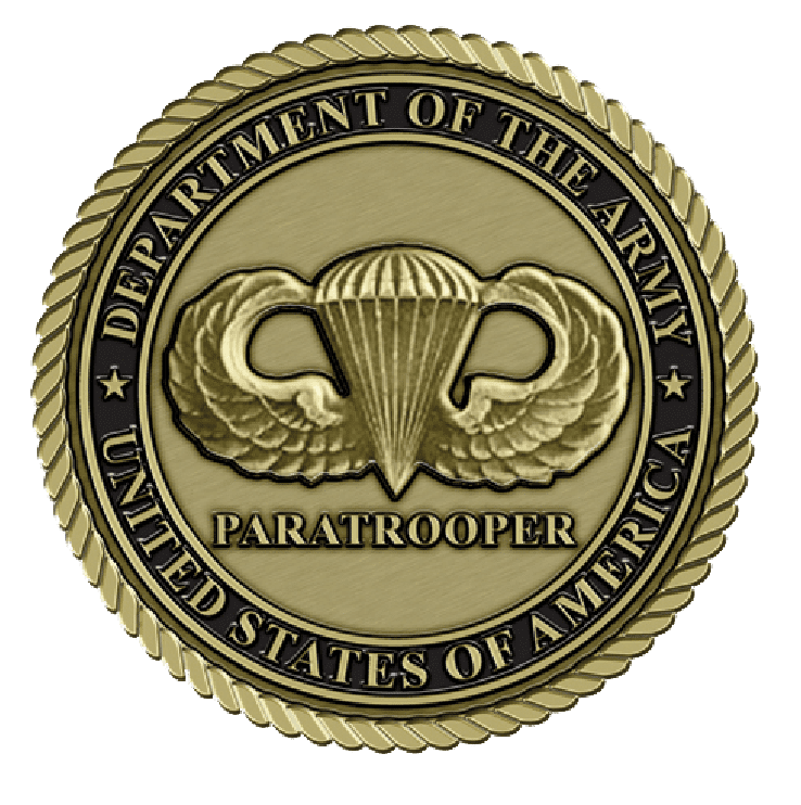 U.S. Army Paratrooper badge emblem.