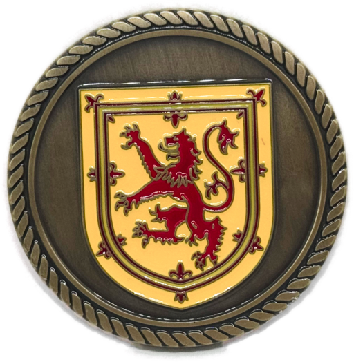 Royal Banner of Scotland - 3D Heavy Bronze Medallion