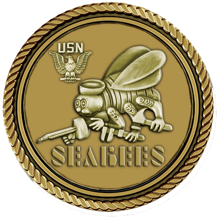 US Navy Seabees emblem featuring a bee.