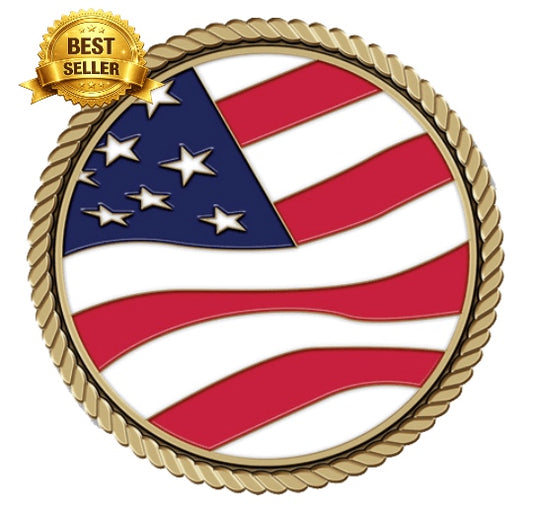 US Flag - 3D Bronze Medallion -Available in 2,3,4"