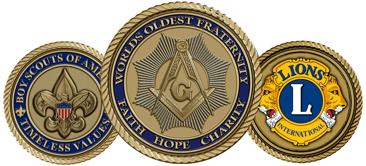 A close up of the back side of a coin