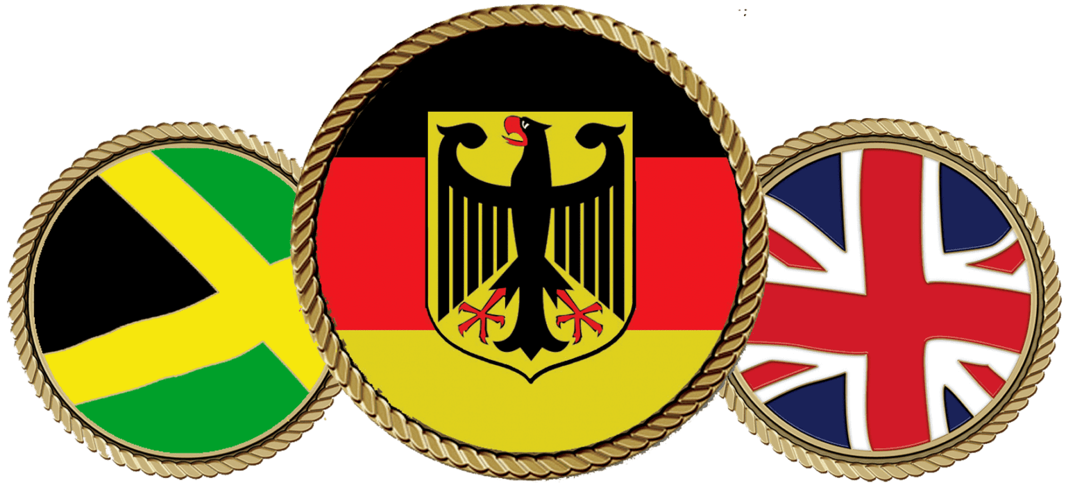 A close up of the back side of a coin