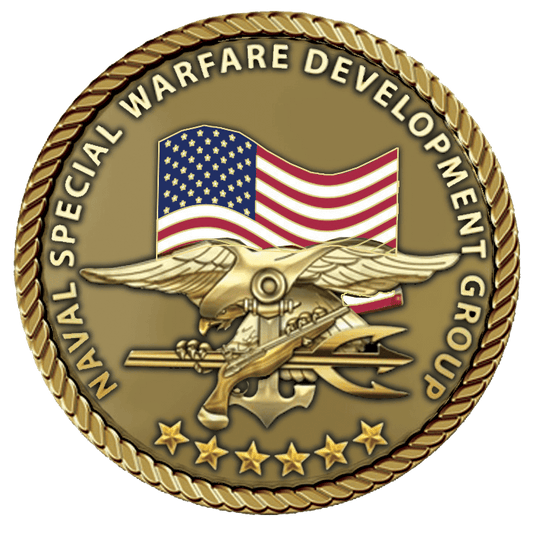 Naval Special Warfare Development Group emblem.