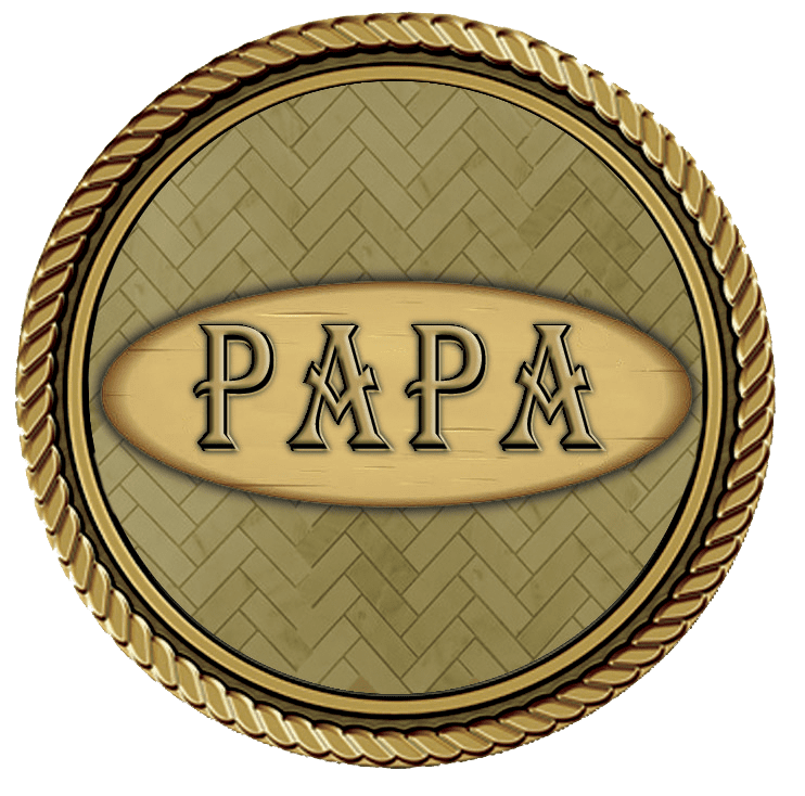 PAPA - 3D Bronze Medallion -Available in 2"