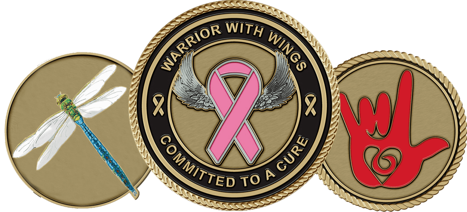 A close up of the back side of a coin