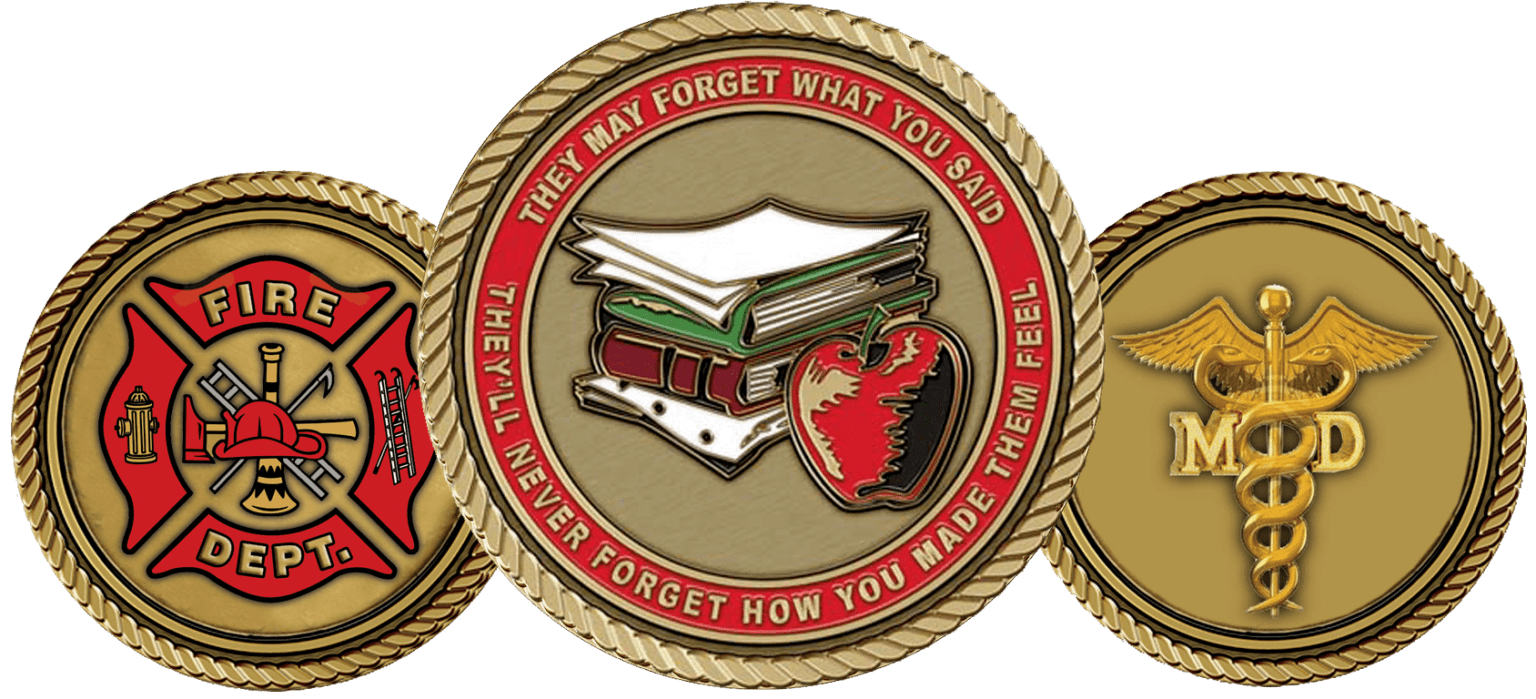 A close up of the back side of a coin