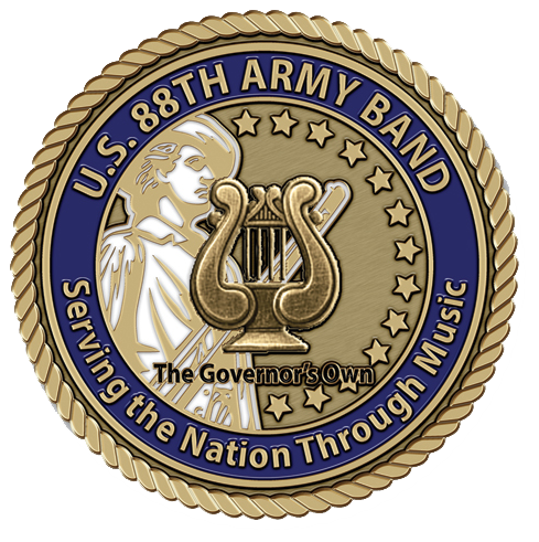 A picture of the us army band logo.