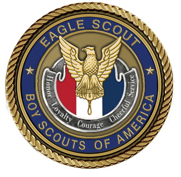 A picture of the eagle scout logo.