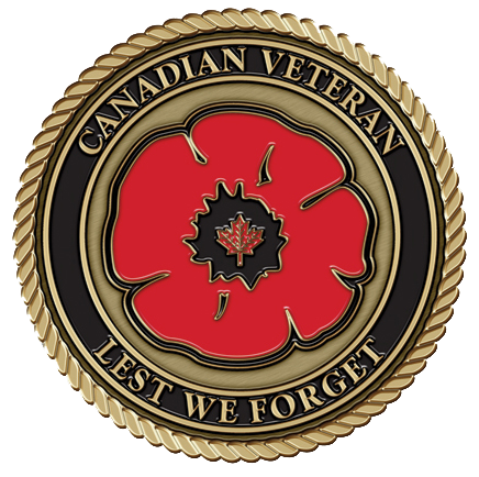 A canadian veteran lest we forget medal