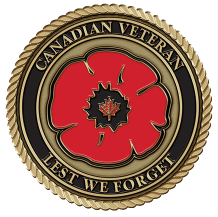 A canadian veteran lest we forget medal