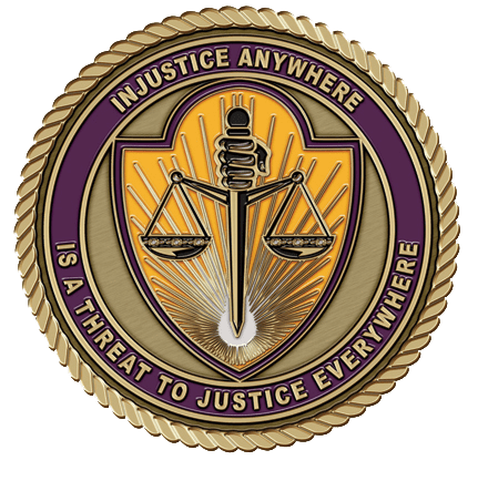 A picture of the seal of justice.