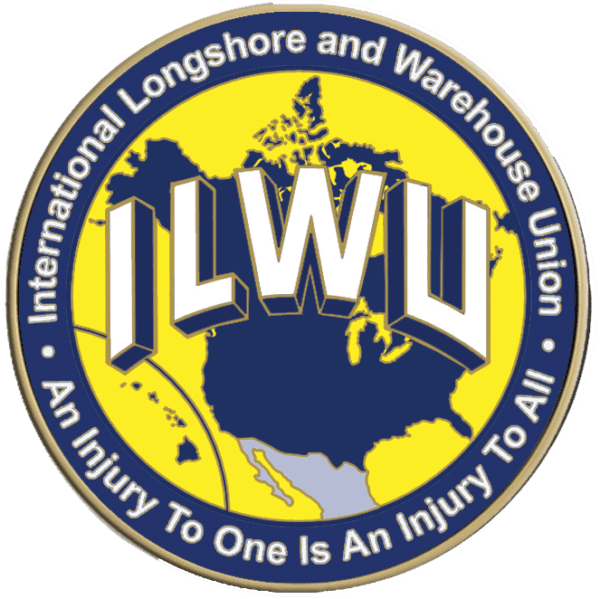 A logo of international longshore and warehouse union.