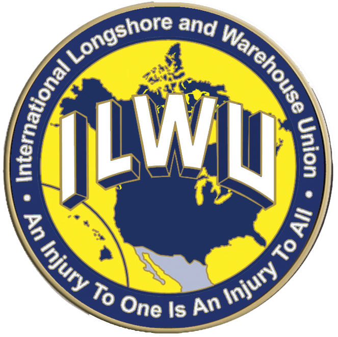 A logo of international longshore and warehouse union.