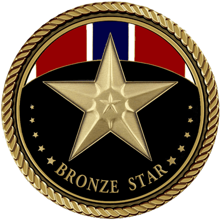 A bronze star with the words " bronze star ".